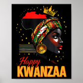 Happy Kwanzaa Seven Principles of Kwanzaa Women Me Poster (Voorkant)