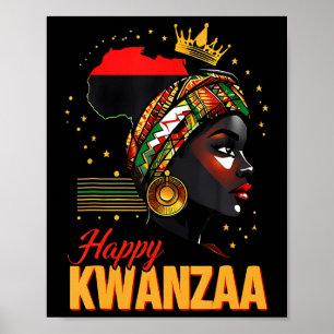 Happy Kwanzaa Seven Principles of Kwanzaa Women Me Poster