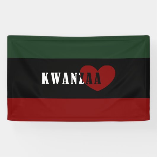 Happy Kwanzaa Spandoek (Horizontaal)