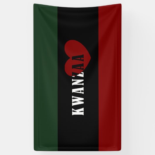 Happy Kwanzaa Spandoek (Verticaal)