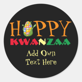 Happy Kwanzaa Stickers 4 gunsten geschenken gepers