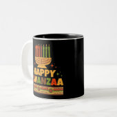 Happy Kwanzaa Tweekleurige Koffiemok (Voorkant links)