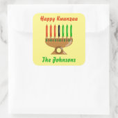 Happy Kwanzaa Vierkante Sticker (Tas)