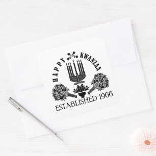Happy Kwanzaa Vierkante Sticker