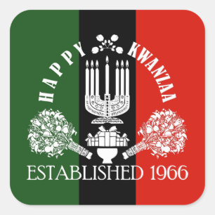 Happy Kwanzaa Vierkante Sticker