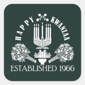 Happy Kwanzaa Vierkante Sticker (Voorkant)