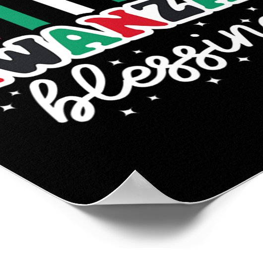 Happy Kwanzaa viert Afrikaans Poster (Hoek)