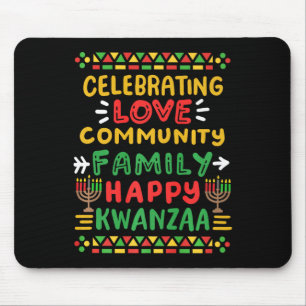 Happy Kwanzaa viert Mannen van de liefdesgemeensch Muismat