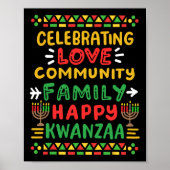 Happy Kwanzaa viert Mannen van de liefdesgemeensch Poster (Voorkant)