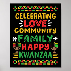 Happy Kwanzaa viert Mannen van de liefdesgemeensch Poster