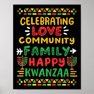 Happy Kwanzaa viert Mannen van de liefdesgemeensch Poster