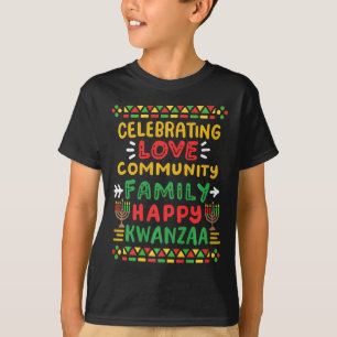 Happy Kwanzaa viert Mannen van de liefdesgemeensch T-shirt
