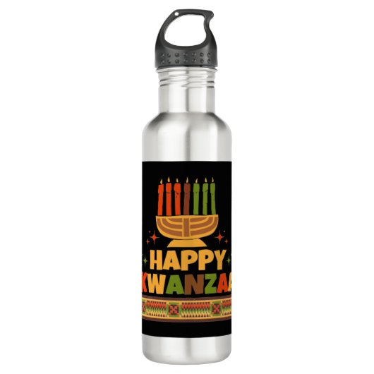 Happy Kwanzaa Waterfles (Voorkant)