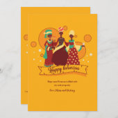 Happy Kwanzaa Wenskaart Feestdagenkaart (Voorkant / Achterkant)