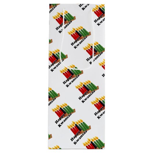 Happy Kwanzaa Wijn Cadeautas (Voorkant)