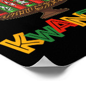 Happy Kwanzaa Zeven Principes van Kwanzaa - Kinara Poster (Hoek)