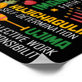 Happy Kwanzaa Zeven Principes van Kwanzaa Mannen V Poster (Hoek)