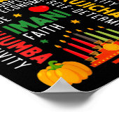 Happy Kwanzaa Zeven Principes van Kwanzaa Mannen V Poster (Hoek)