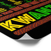 Happy Kwanzaa Zeven Principes van Kwanzaa Mannen V Poster (Hoek)