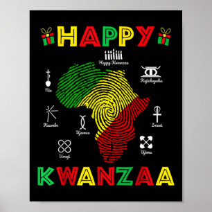 Happy Kwanzaa Zeven principes van Kwanzaa Vrouwen  Poster