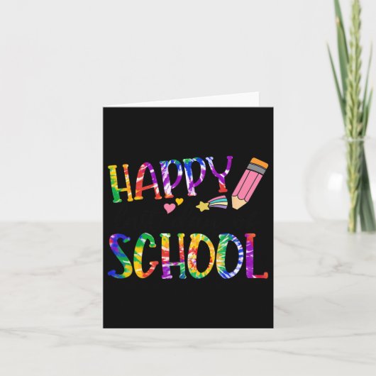 Happy laatste dag van school das dye Afstuderen le Kaart (Voorkant)