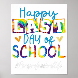 Happy laatste dag van school vrouwen Afstuderen Poster