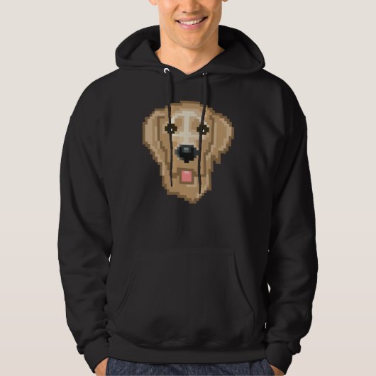Happy Lab Retriever Pixel Hoodie (Voorkant)