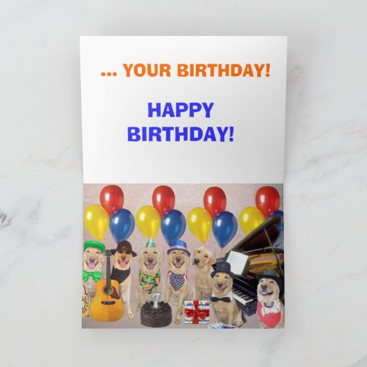 Happy Lab Verjaardag Kaart (Binnen)