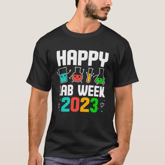 Happy Lab Week 2023 Medical Laboratory Scientist T T-shirt (Voorkant)