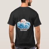 Happy Label in Cloudy Sun - Verspreid vreugde in s T-shirt (Achterkant)