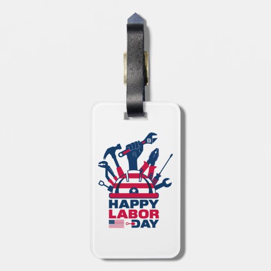 Happy Labor dag Weekend Bagagelabel (Achterkant verticaal)