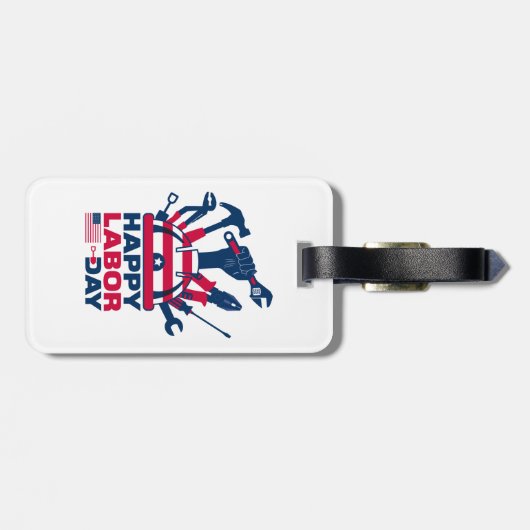 Happy Labor dag Weekend Bagagelabel (Achterkant horizontaal)