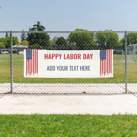Happy Labor Day Amerikaanse vlag graffiti Spandoek (Insitu)