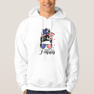 Happy Labor Day Amerikaanse vlag Hoodie
