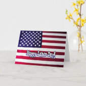 Happy Labor Day - Amerikaanse vlag Kaart (Gele Bloem)