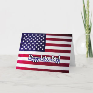 Happy Labor Day - Amerikaanse vlag Kaart