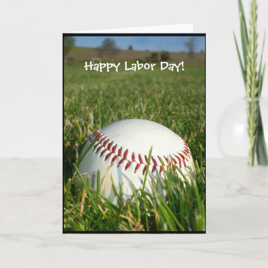 Happy Labor Day Baseball wenskaart Kaart (Voorkant)