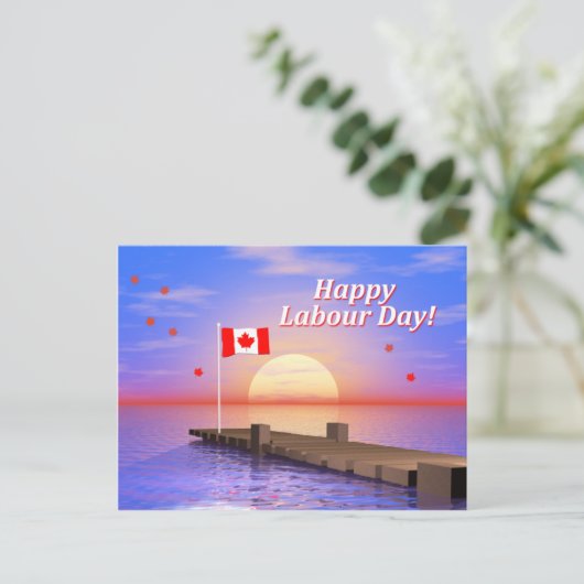 Happy Labor Day Canada Dock Briefkaart (Staand voorkant)