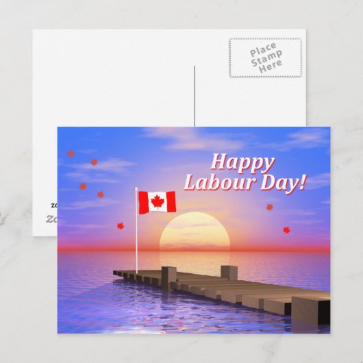 Happy Labor Day Canada Dock Briefkaart (Voorkant / Achterkant)