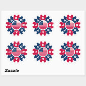 Happy Labor Day Fun Ronde Sticker (Vel)