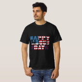 Happy Labor Day Gift Amerikaanse vlag T-shirt (Voorkant volledig)