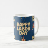 Happy Labor Day Gift Idee Koffiemok (Voorkant rechts)