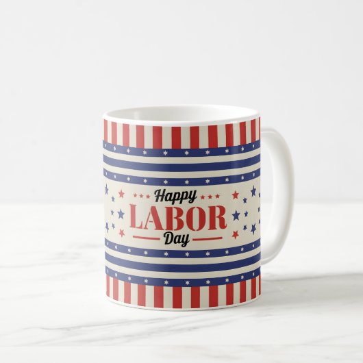 Happy Labor Day Gift Idee Koffiemok (Voorkant rechts)
