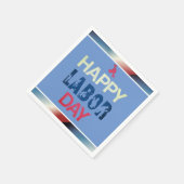 Happy Labor Day in rood wit blauw Servet (Hoek)