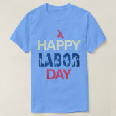 Happy Labor Day in rood wit blauw T-shirt (Design voorkant)