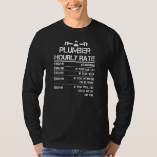 Happy Labor Day Loodgieter Uur Arbeidstarief T-shirt