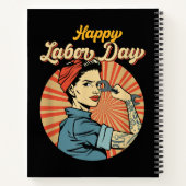 Happy Labor Day Meisje Sterke arbeidersbeweging We Notitieboek (Achterkant)
