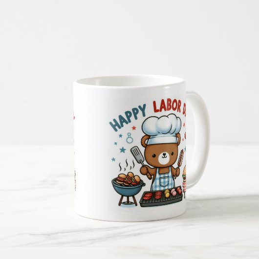 Happy Labor Day Mok Cups (Voorkant rechts)