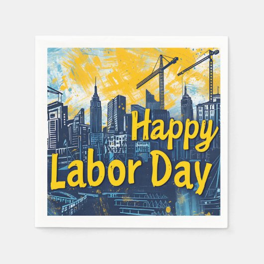 Happy Labor Day Papier Servet (Voorkant)
