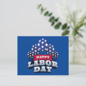 Happy Labor Day Patriottische Amerikaanse sterren Briefkaart (Staand voorkant)
